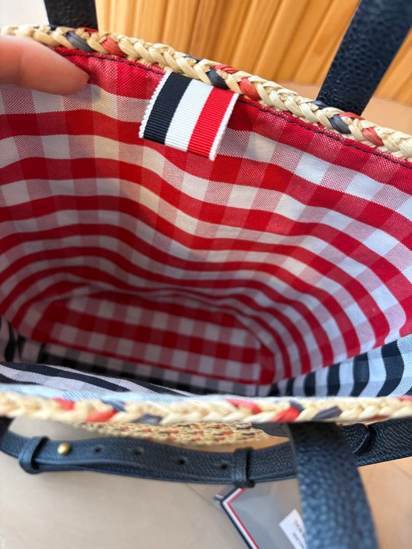 【最終お値下げ】THOM BROWNE トムブラウン ストロー 2way トート