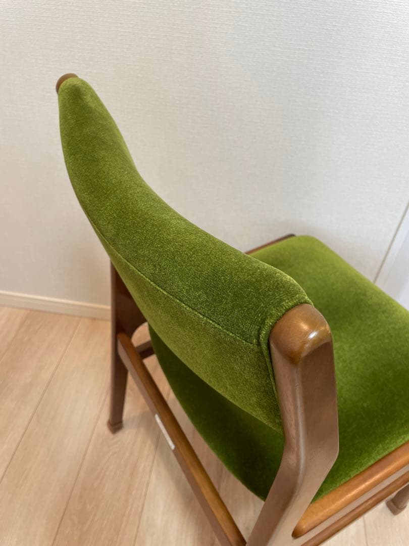 カリモク60 ｜アームレスダイニングチェア モケットグリーン｜正規品