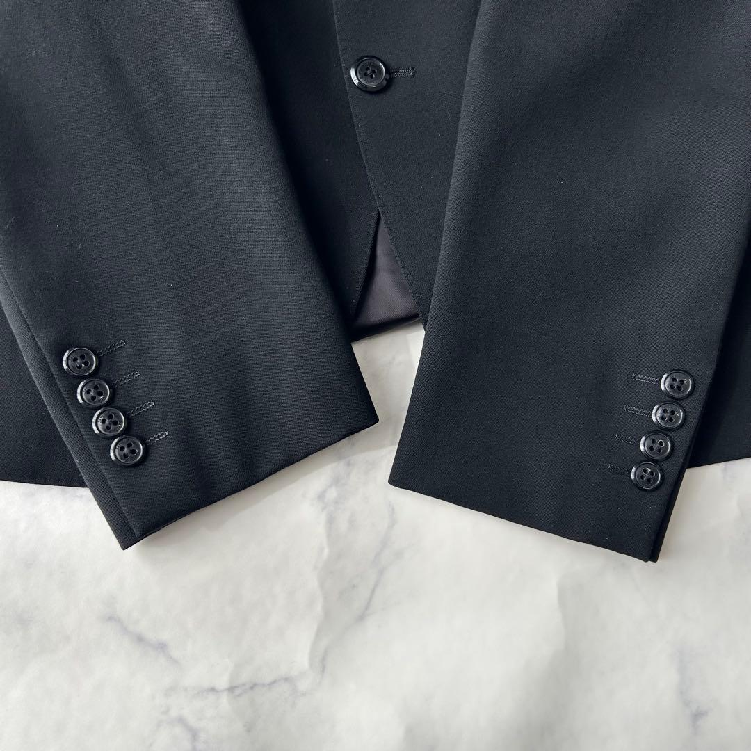 ドーメル×セヴィルロウ　カシミヤ混　ビジネススーツ　ウエスト調整可能　ブラック