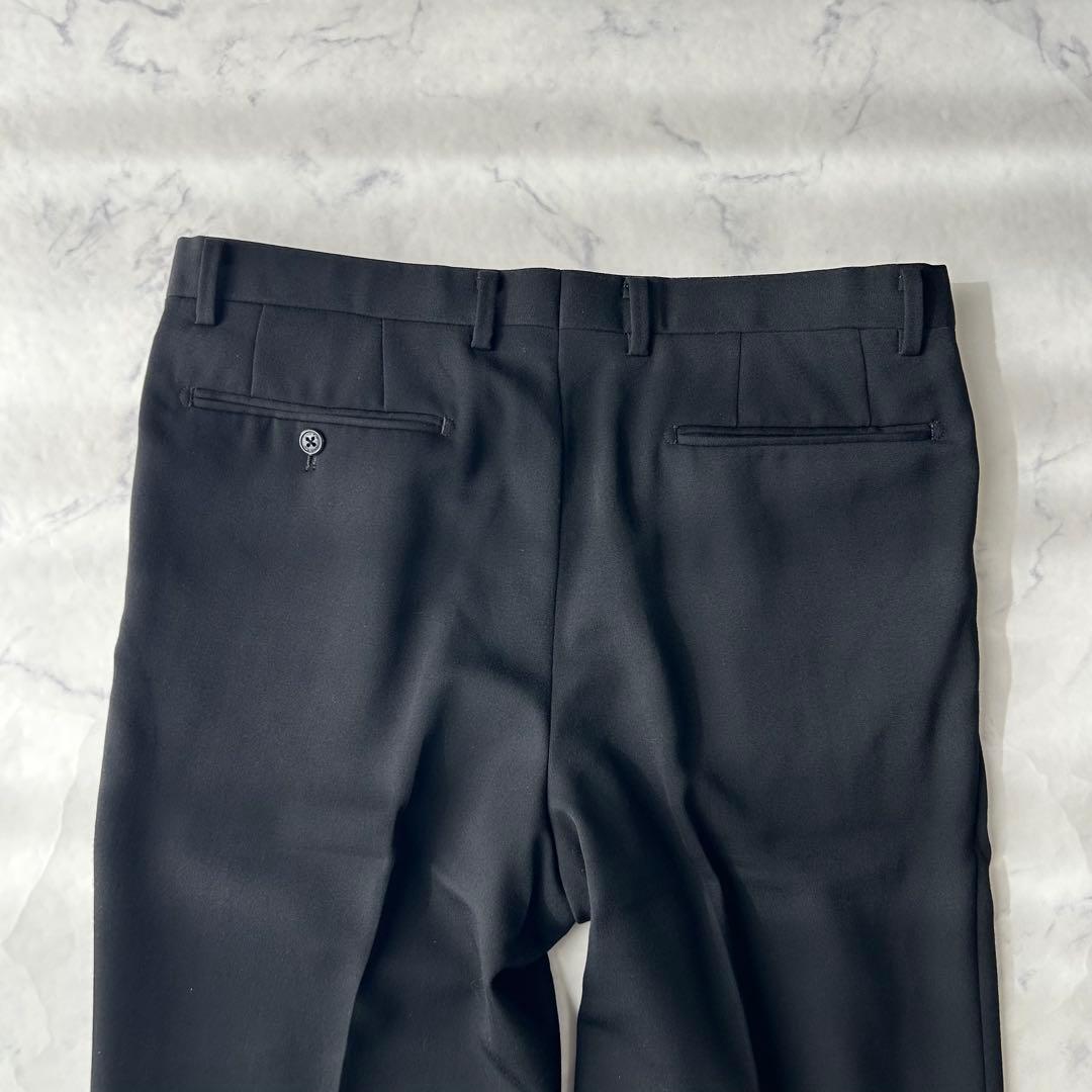 ドーメル×セヴィルロウ　カシミヤ混　ビジネススーツ　ウエスト調整可能　ブラック