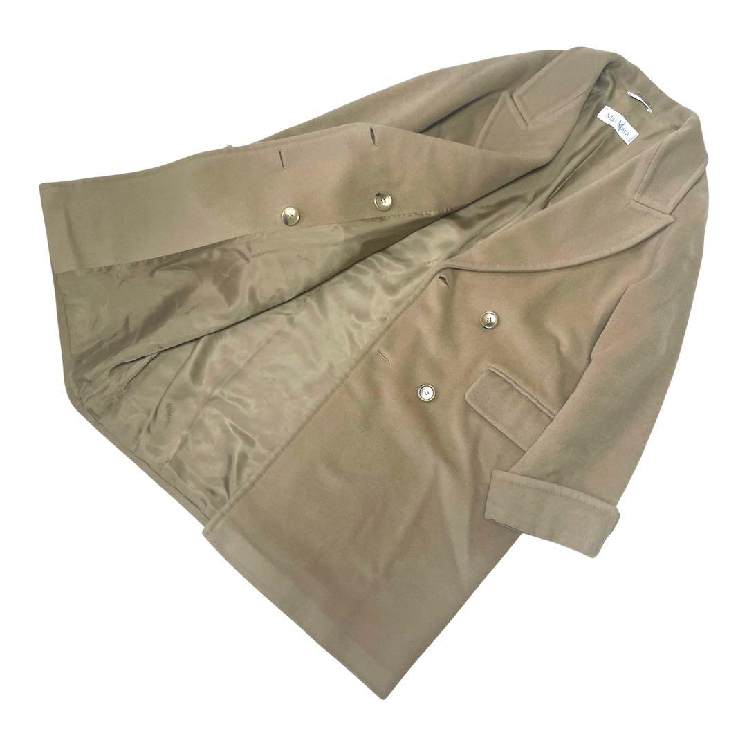 定価40万超 Max Mara 白タグ カシミヤ混ダブル アイコンコート 42