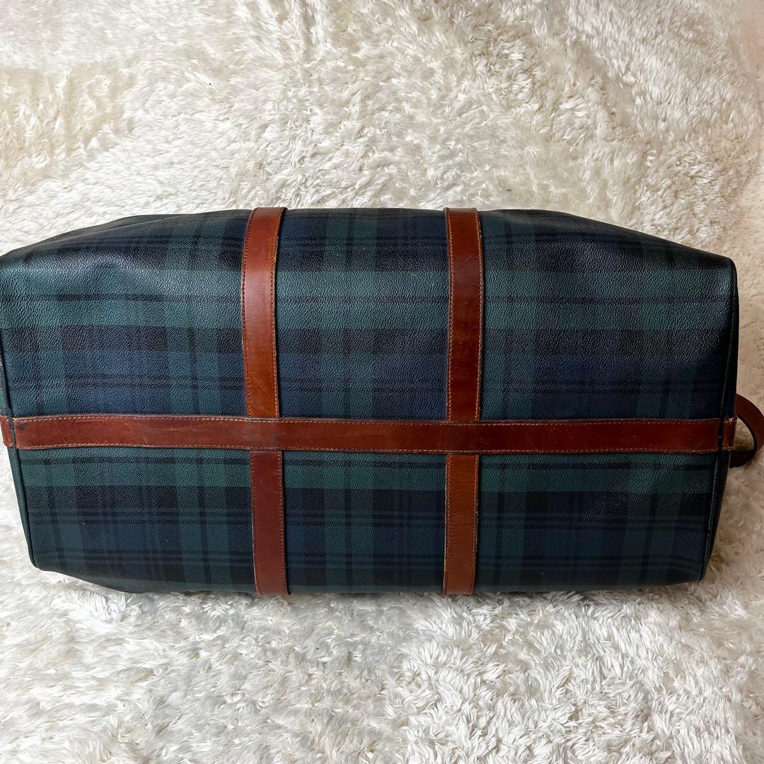 ポロラルフローレン　ボストンバッグ　2way チェック　金具　ショルダー　大容量