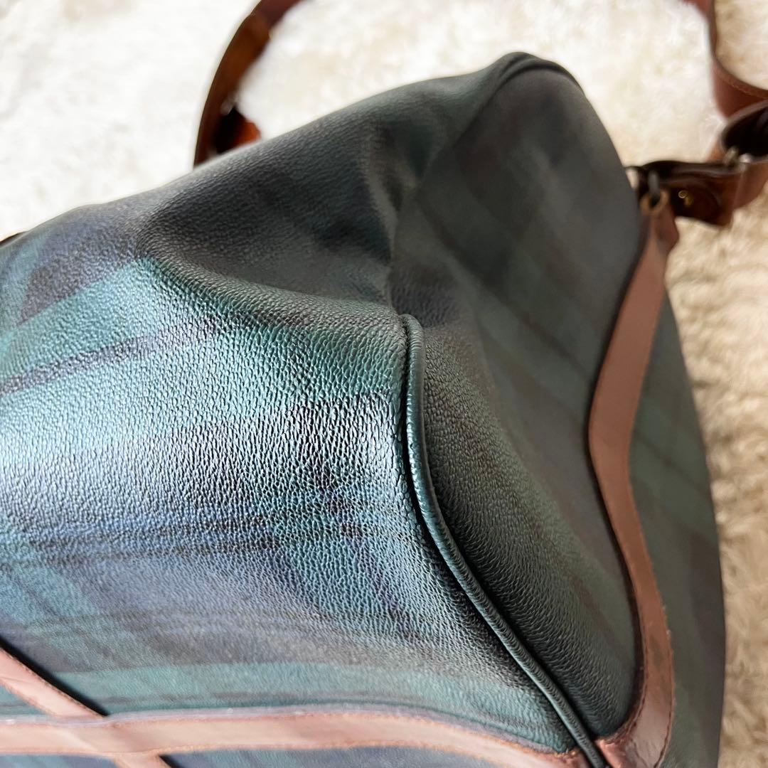 ポロラルフローレン　ボストンバッグ　2way チェック　金具　ショルダー　大容量