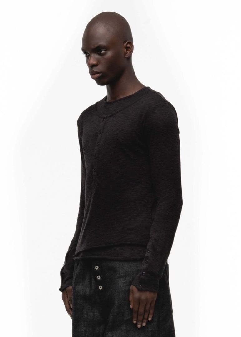 NO/FAITH STUDIOS ダブルレイヤードボタンロングスリーブ　tシャツ