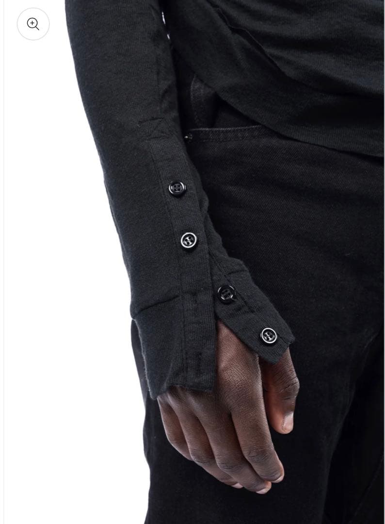 NO/FAITH STUDIOS ダブルレイヤードボタンロングスリーブ　tシャツ