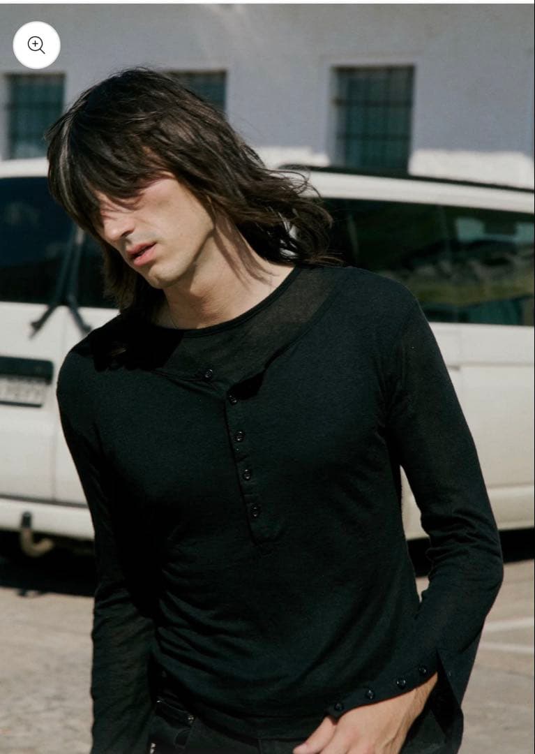 NO/FAITH STUDIOS ダブルレイヤードボタンロングスリーブ　tシャツ