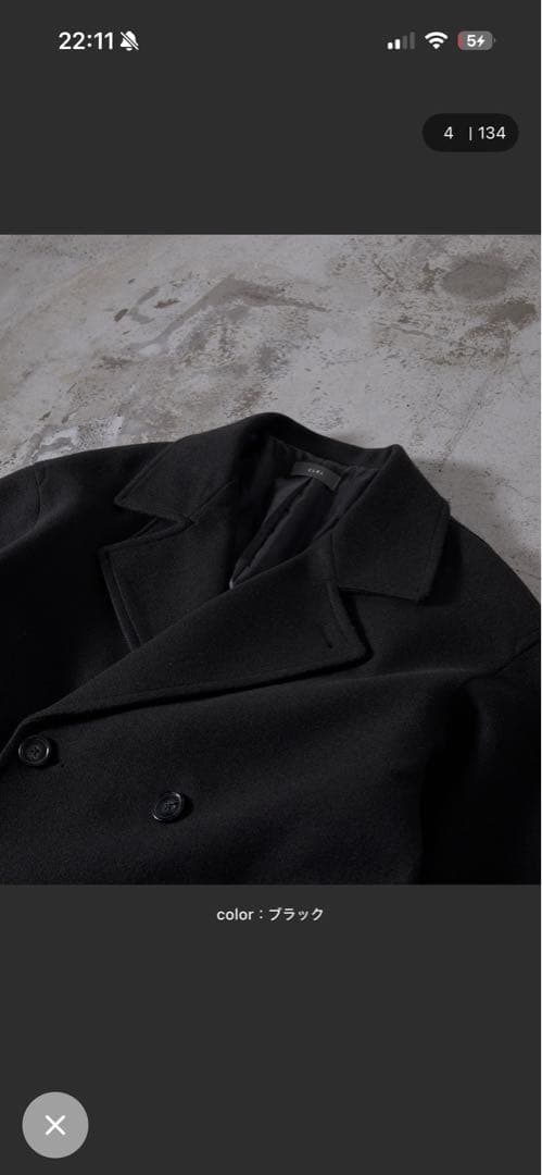 最終値下げ【CLEL】テックメルトンルーズ ダブルチェスターコート