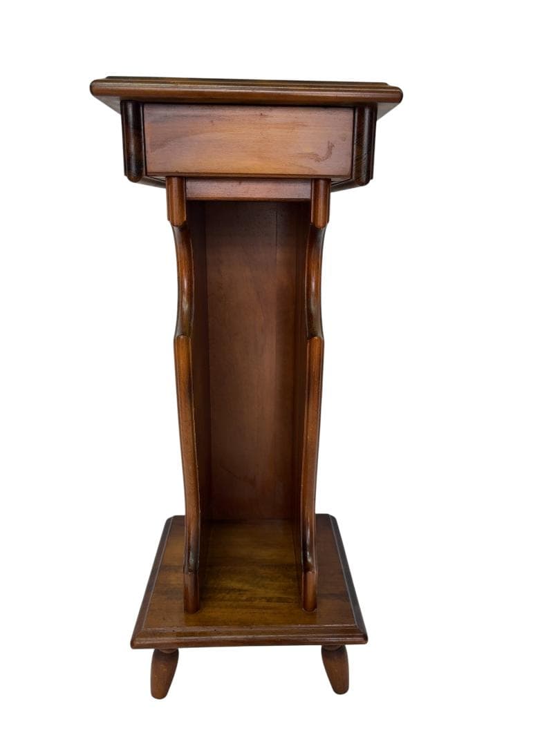 美品 カリモク コロニアル 電話台 サイドテーブル キャビネット b002