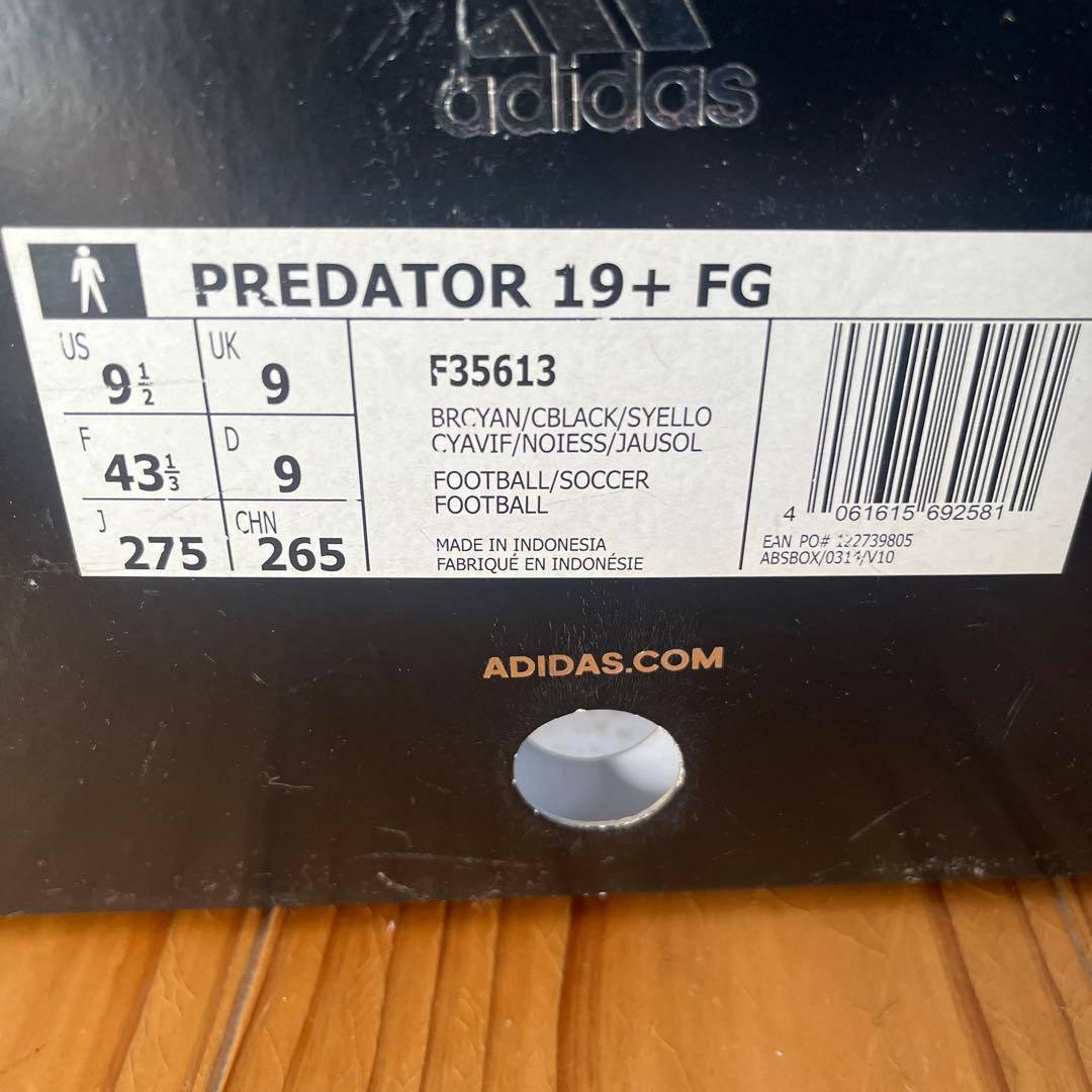 adidas predator プレデター　19＋　FG