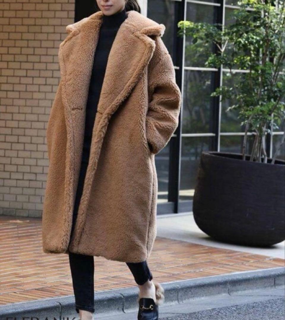 ELFRANK(エルフランク)オーバーサイズフェイクファーボアコート　美品