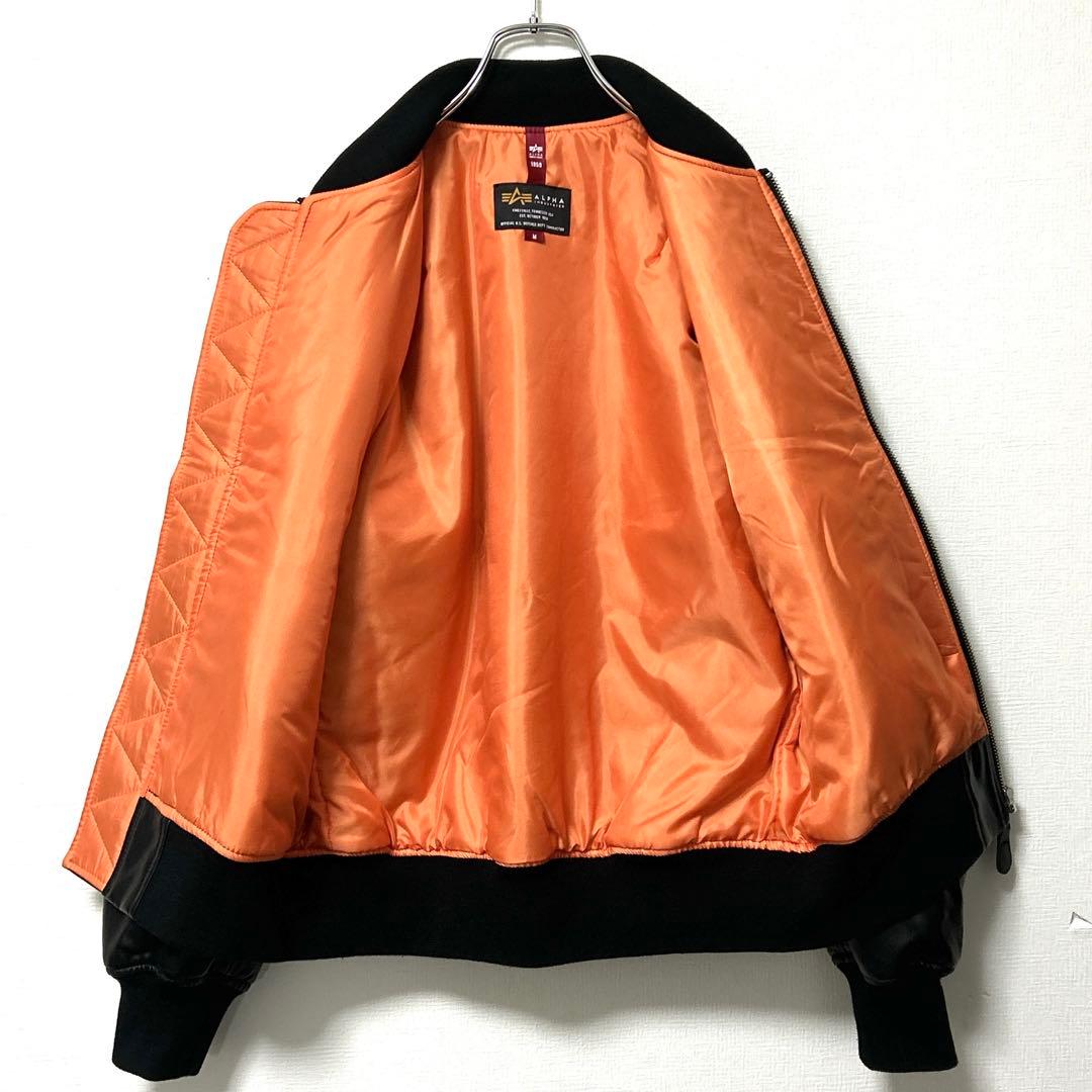 ALPHAアルファインダストリーズ　フェイクレザーMA-1　フライトジャケットM