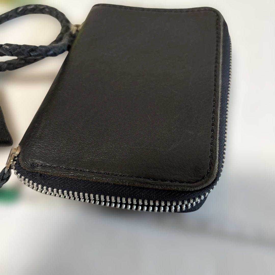 Y’s for men ヴィンテージブラック本革レザーチェーンウォレットT151