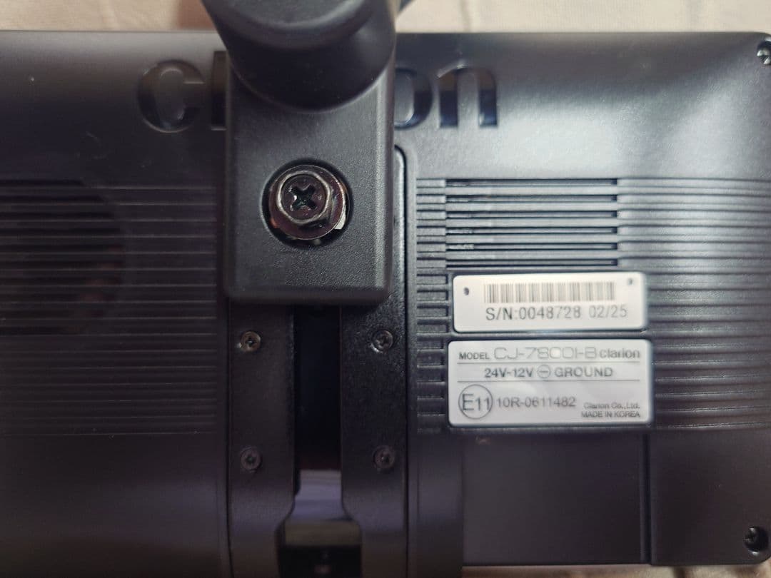 クラリオン　CJ−7800i−Bバックモニターのみ