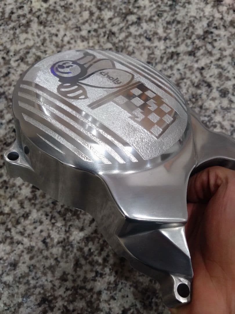 【限定1品】シャリー等　太足　ワイド　ジェネレーターカバー　彫り込み　ホンダ