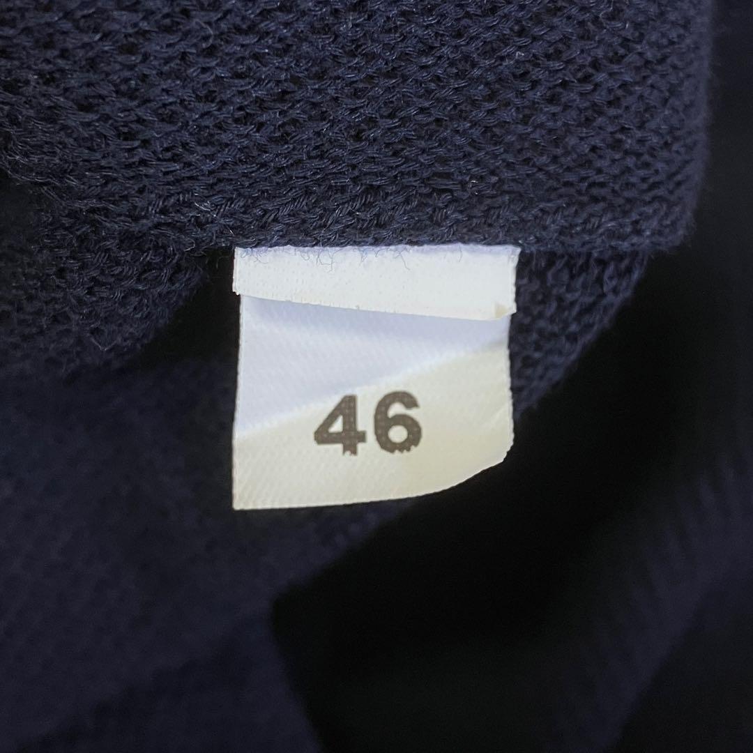 極美品 GRAN SASSO ポロシャツ ニット 鹿の子 ネイビー Mイタリア製