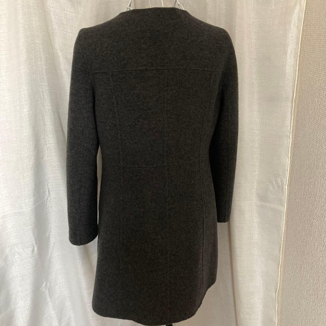 美品EL MIDAS カシミヤコート　チェスター　カシミヤ100% 比翼　グレー