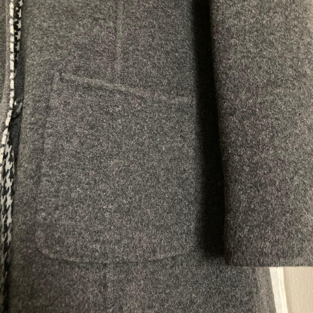 美品EL MIDAS カシミヤコート　チェスター　カシミヤ100% 比翼　グレー