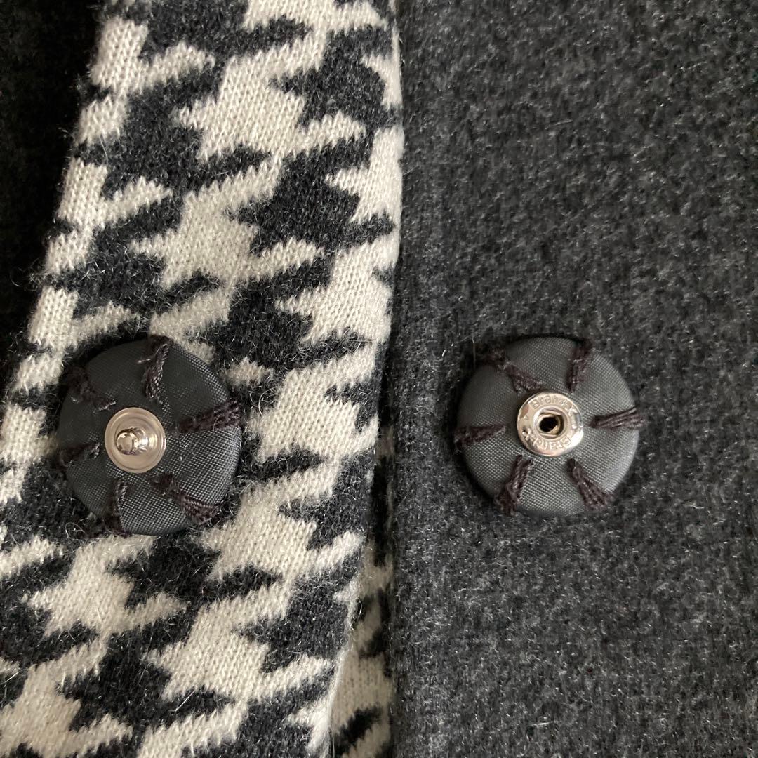 美品EL MIDAS カシミヤコート　チェスター　カシミヤ100% 比翼　グレー