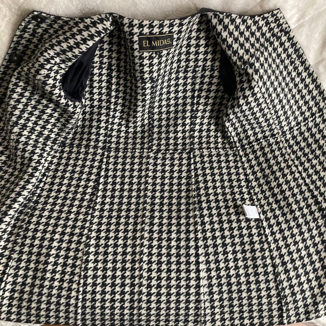 美品EL MIDAS カシミヤコート　チェスター　カシミヤ100% 比翼　グレー