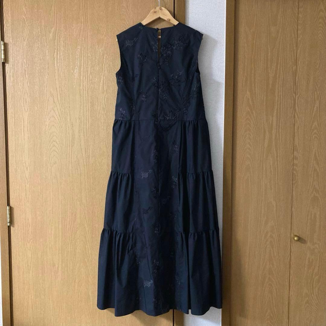 Arobe ノースリーブロングワンピース ブラック サイズ2