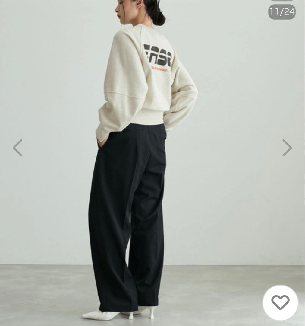 ADAM ET ROPE' アダムエロペ スリットリブスウェット