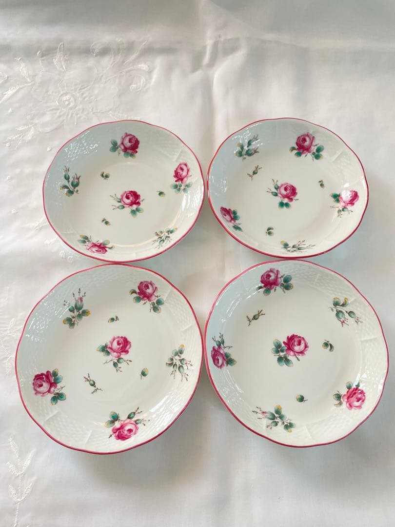 リチャードジノリ　バラの花柄皿 4枚セット