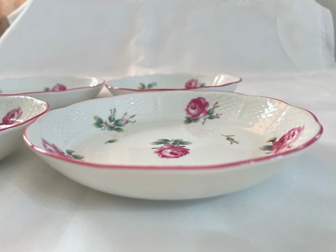 リチャードジノリ　バラの花柄皿 4枚セット