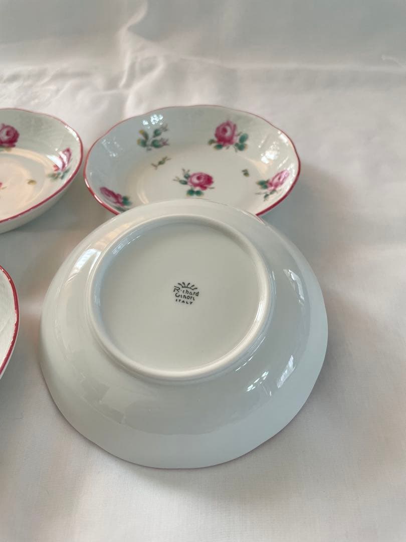 リチャードジノリ　バラの花柄皿 4枚セット