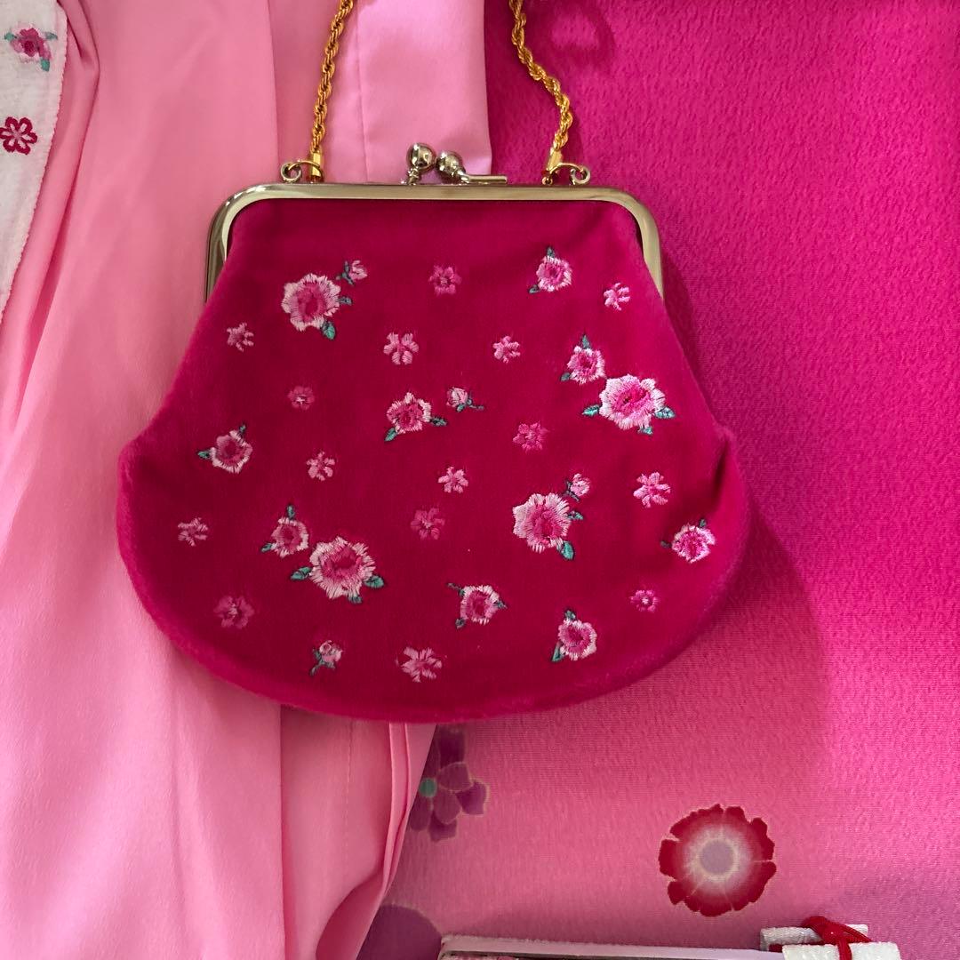 七五三用 ピンク花柄着物