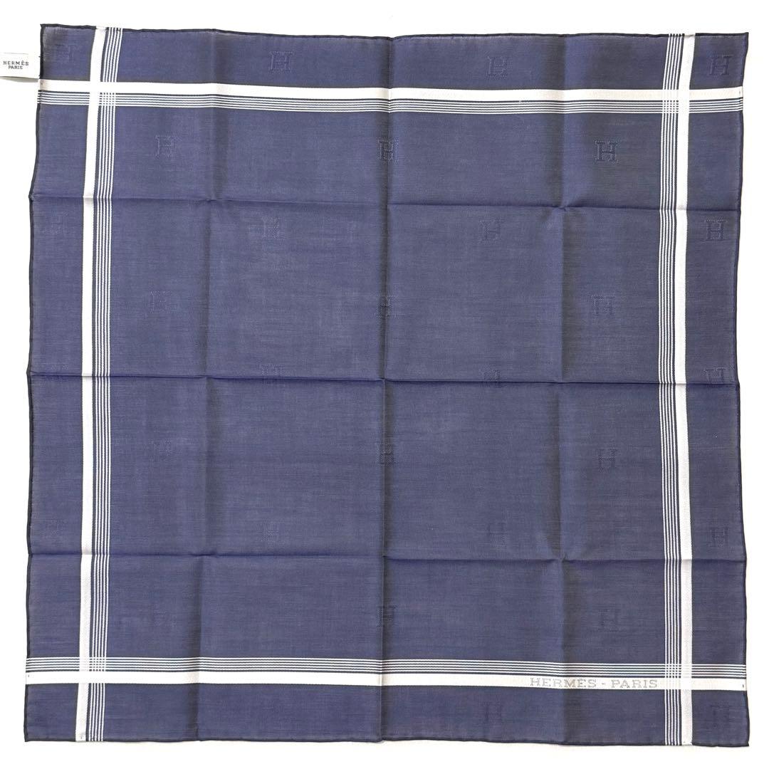 エルメス HERMES ハンカチ　ジャカードHレリーフ　タグ付き 未使用品