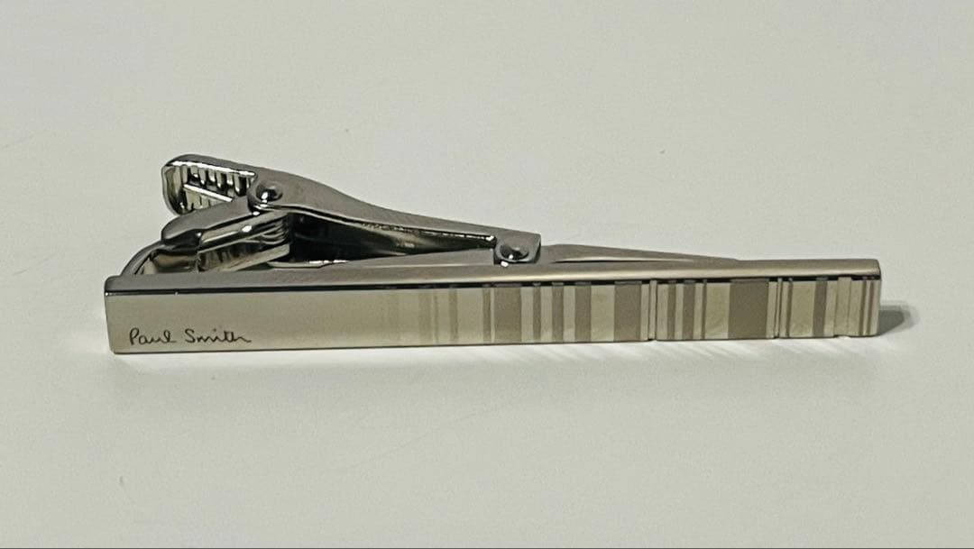 ポールスミス ネクタイピン タイピン シャドーストライプ シルバー