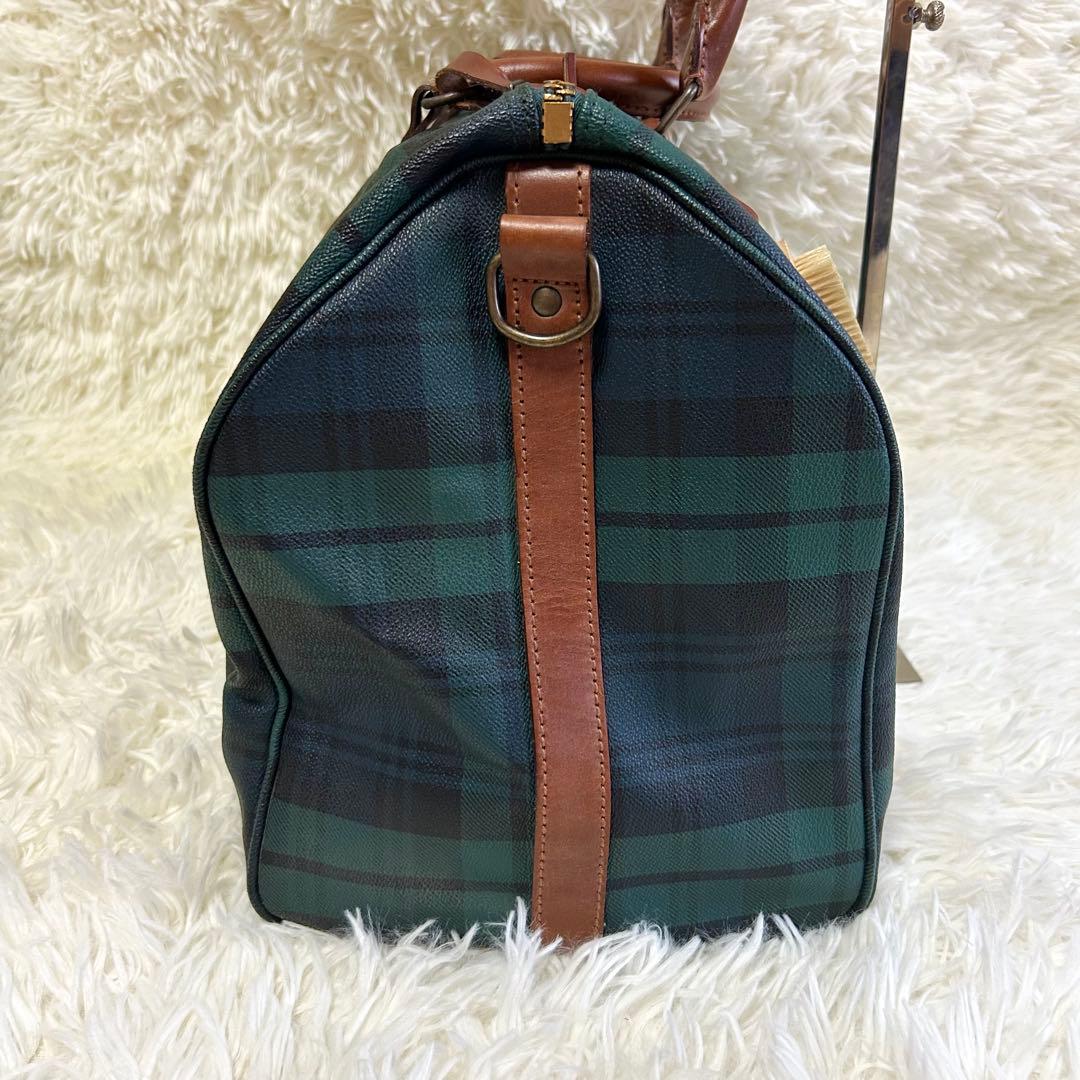 美品✨ポロラルフローレン ヴィンテージ ボストンバッグ チェック 旅行 PVC