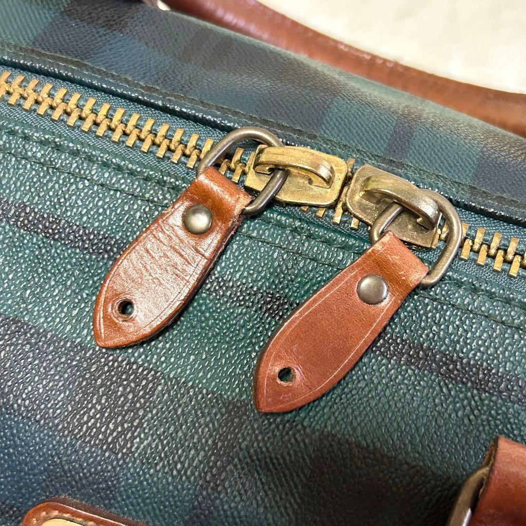 美品✨ポロラルフローレン ヴィンテージ ボストンバッグ チェック 旅行 PVC