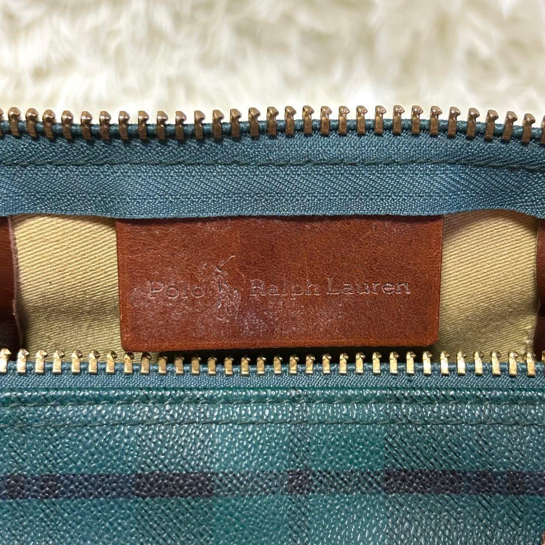 美品✨ポロラルフローレン ヴィンテージ ボストンバッグ チェック 旅行 PVC
