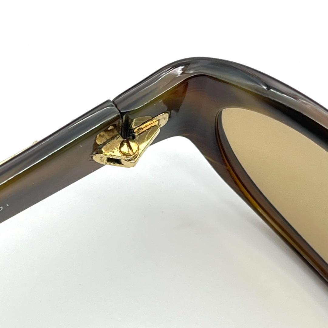 美品 GUCCI サングラス べっ甲 度無し Gロゴ ゴールド金具 GG2522