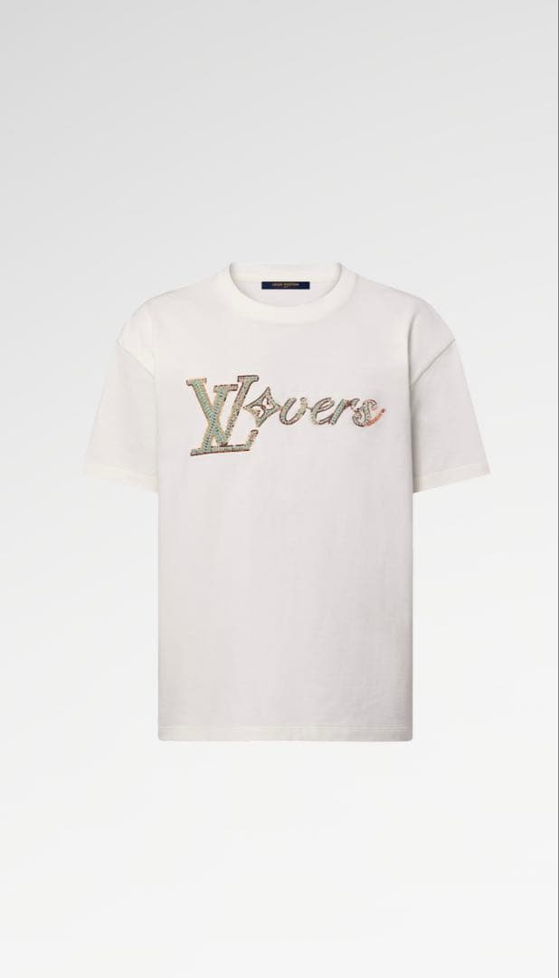 希少　即日発送　ルイヴィトン　ビーズ刺繍ロゴ　Tシャツ