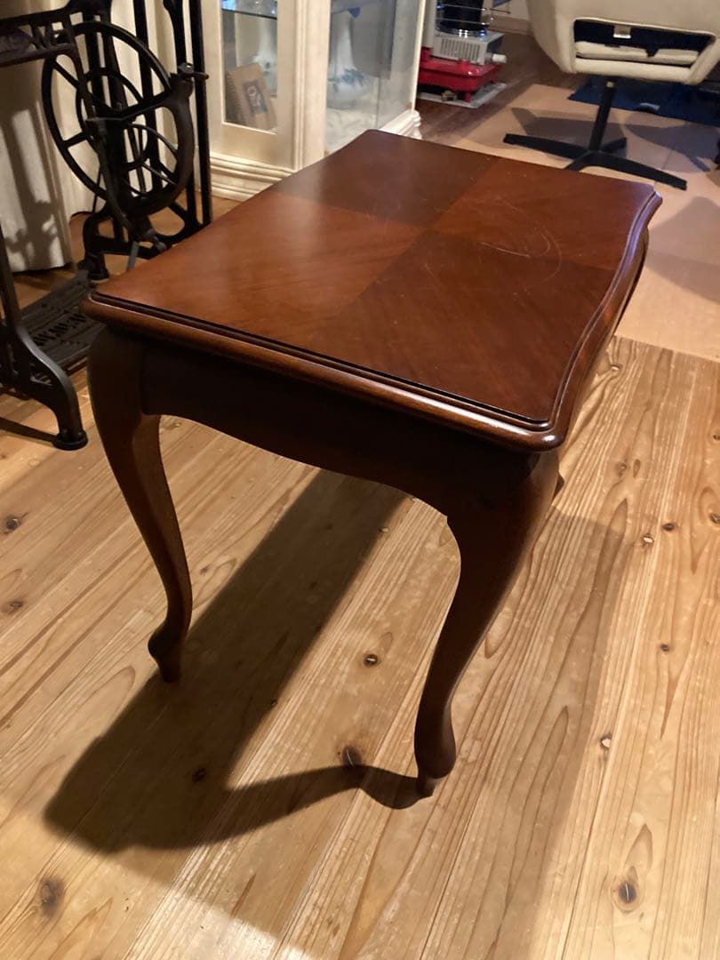 マルニ木工　サイドテーブル　カフェテーブル　昭和レトロ　猫足①