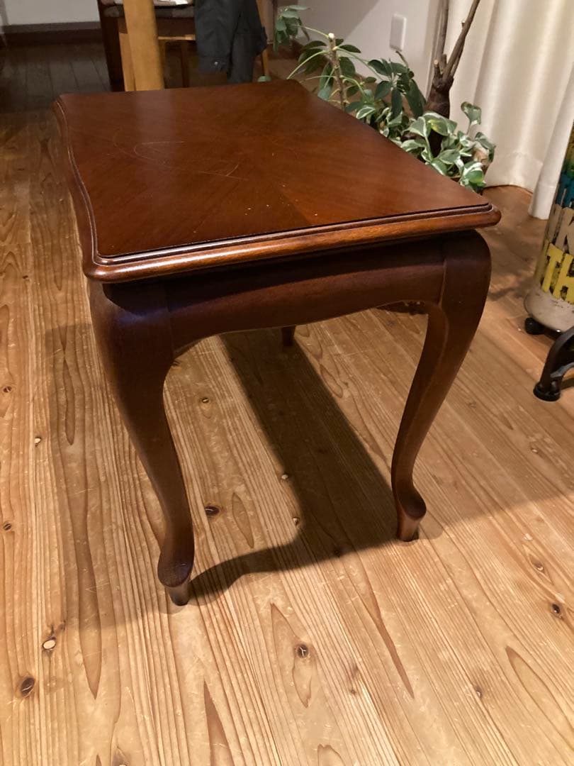 マルニ木工　サイドテーブル　カフェテーブル　昭和レトロ　猫足①