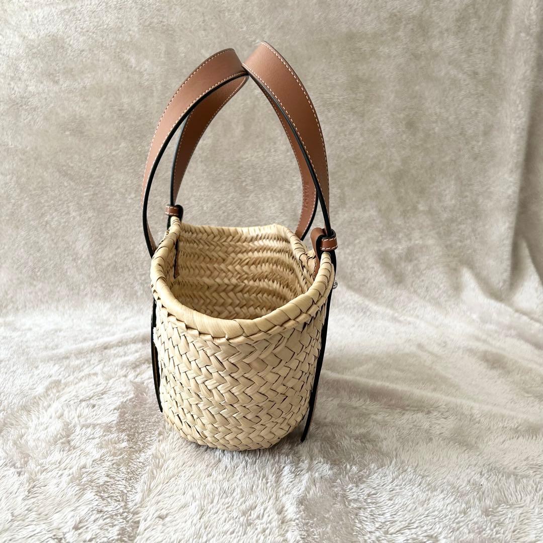 【美品】LOEWE ロエベ　バスケットバッグ　スモール　ナチュラル/タン
