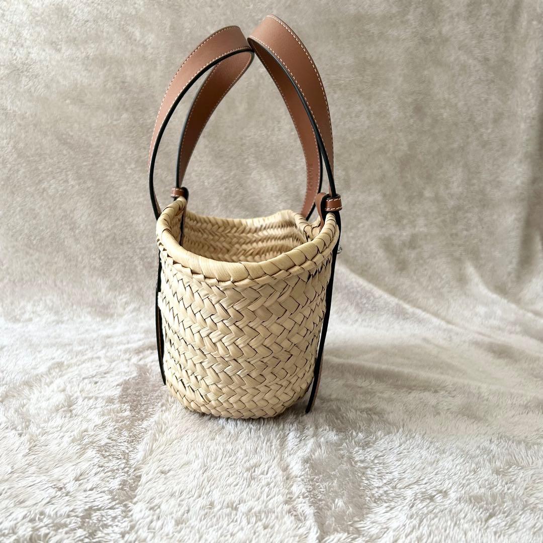 【美品】LOEWE ロエベ　バスケットバッグ　スモール　ナチュラル/タン