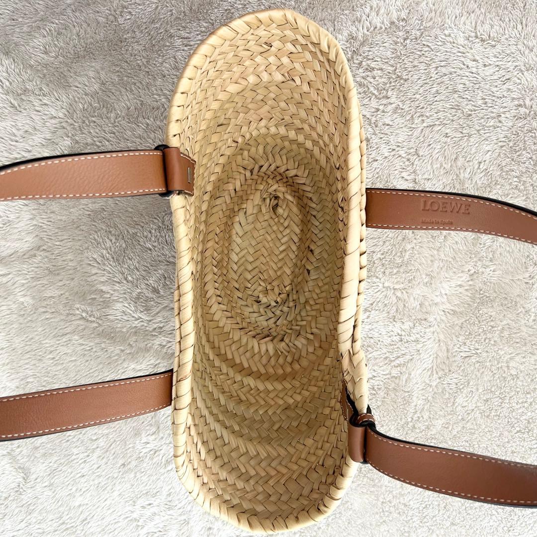 【美品】LOEWE ロエベ　バスケットバッグ　スモール　ナチュラル/タン