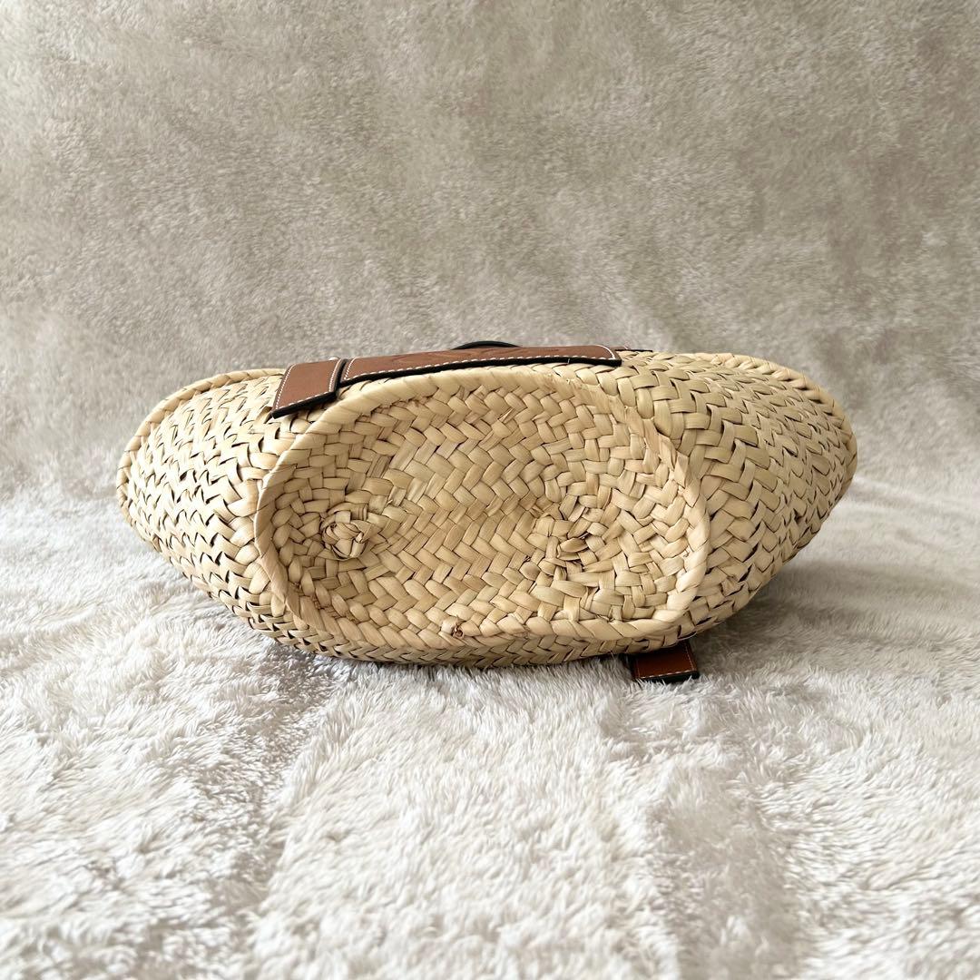 【美品】LOEWE ロエベ　バスケットバッグ　スモール　ナチュラル/タン