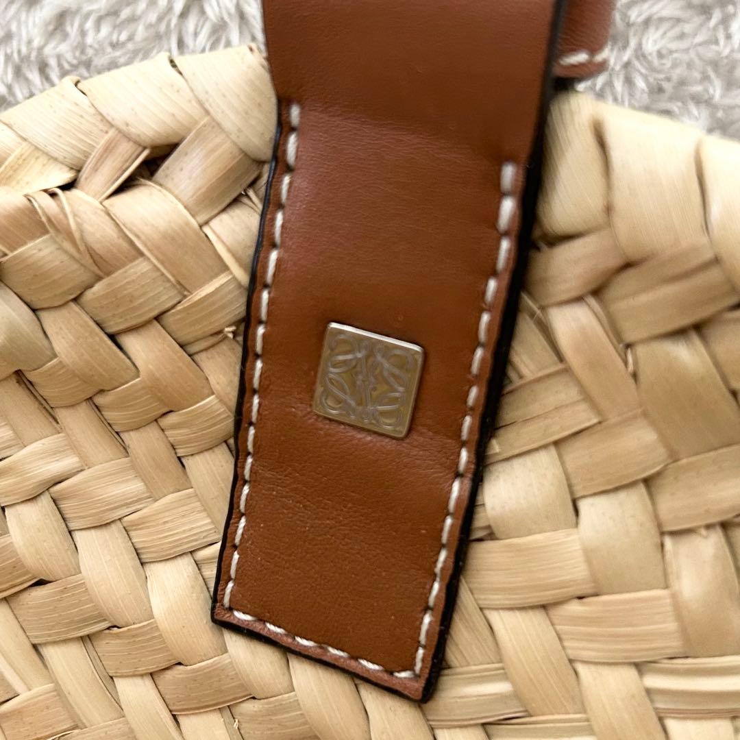 【美品】LOEWE ロエベ　バスケットバッグ　スモール　ナチュラル/タン