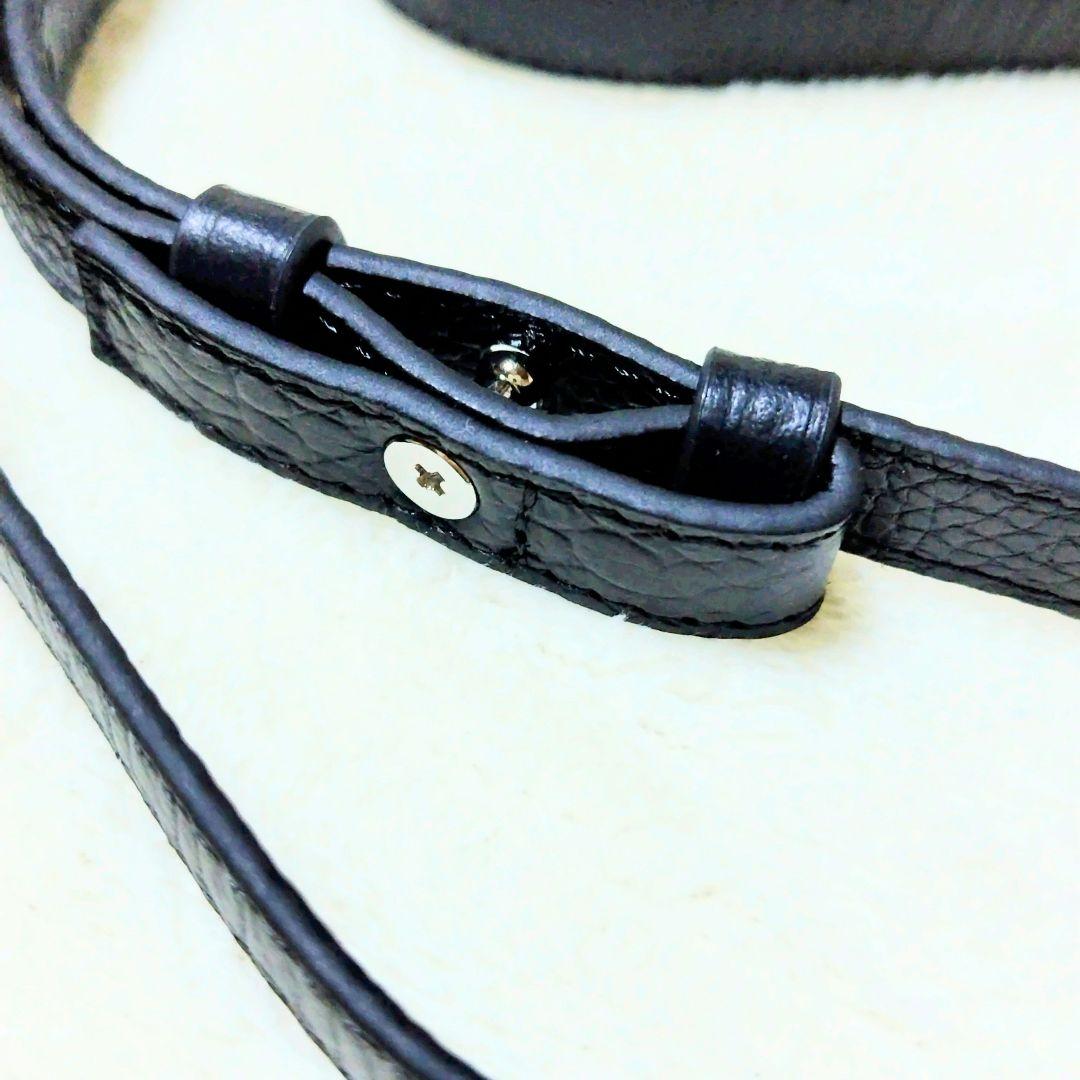 デミウ POCHE FLAT iPhone ケース+クロコ型ストラップ ブラック