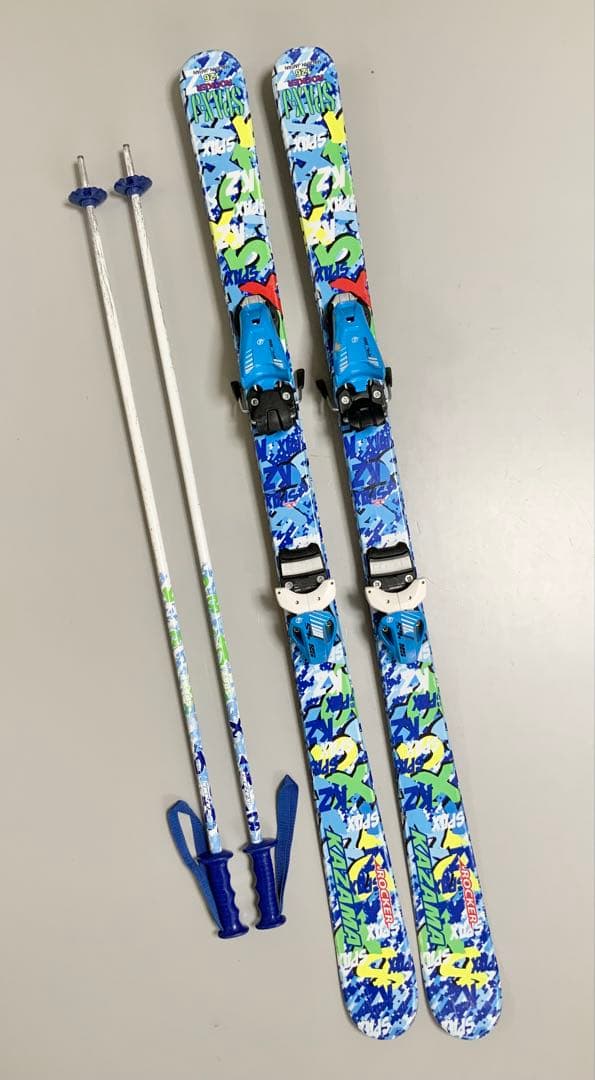 ジュニアスキー 4点セット　KAZAMA 板126cm／靴23cm