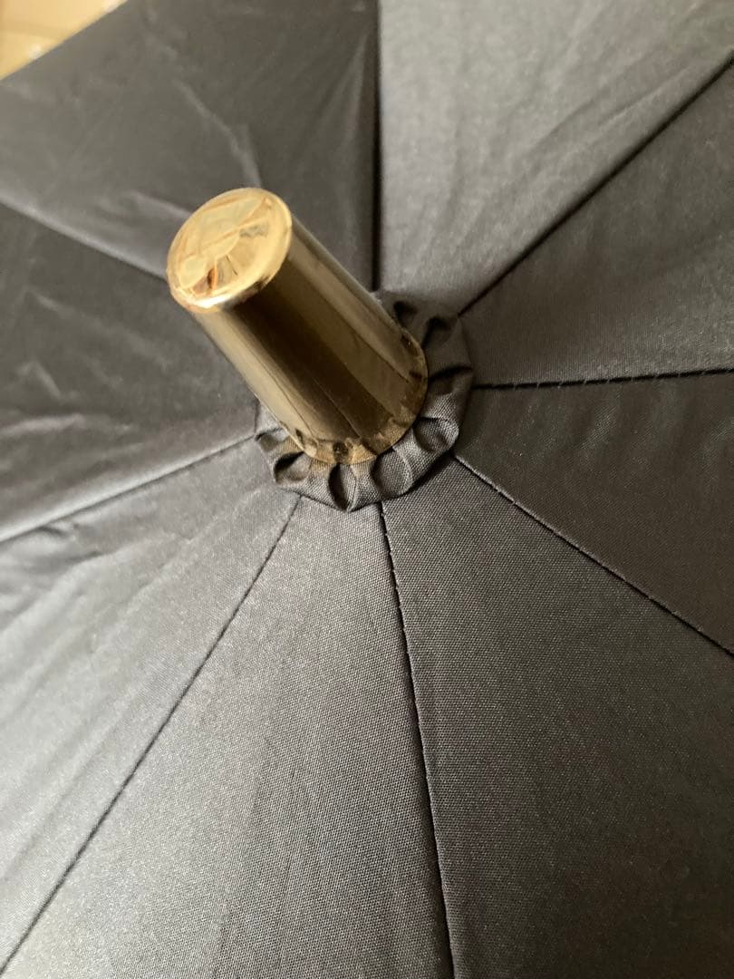 アシーナニューヨーク　折りたたみ日傘ストライプ　バンブーハンドル