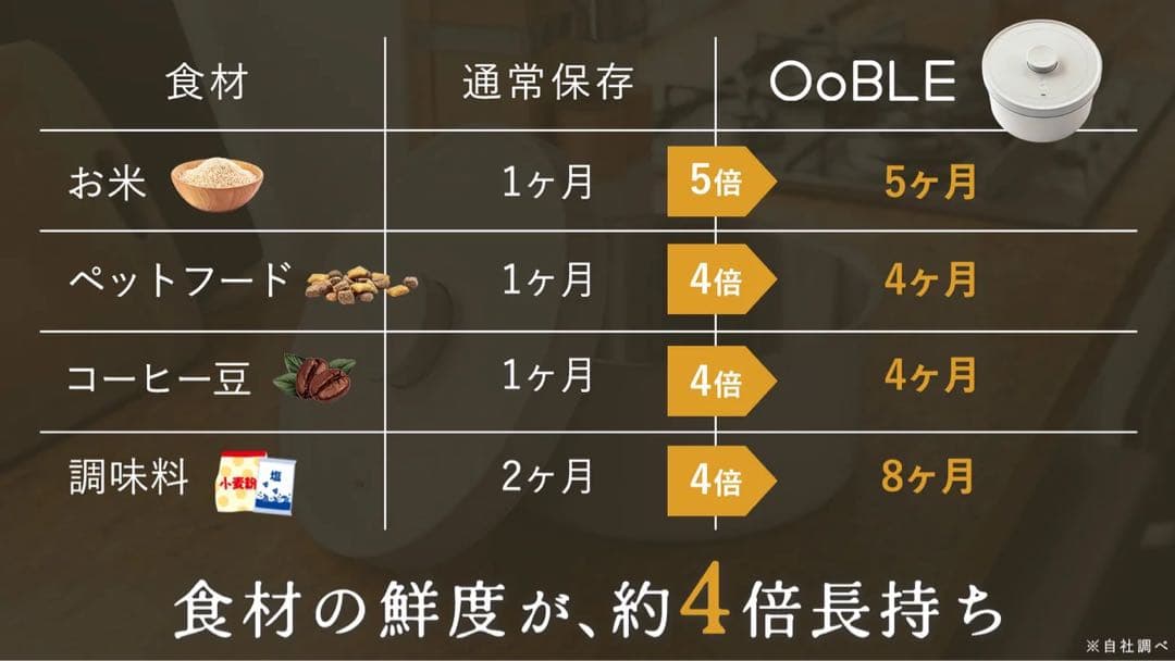 新品未使用　オーブル OoBLE 真空保存容器 mini ジャーナルスタンダード