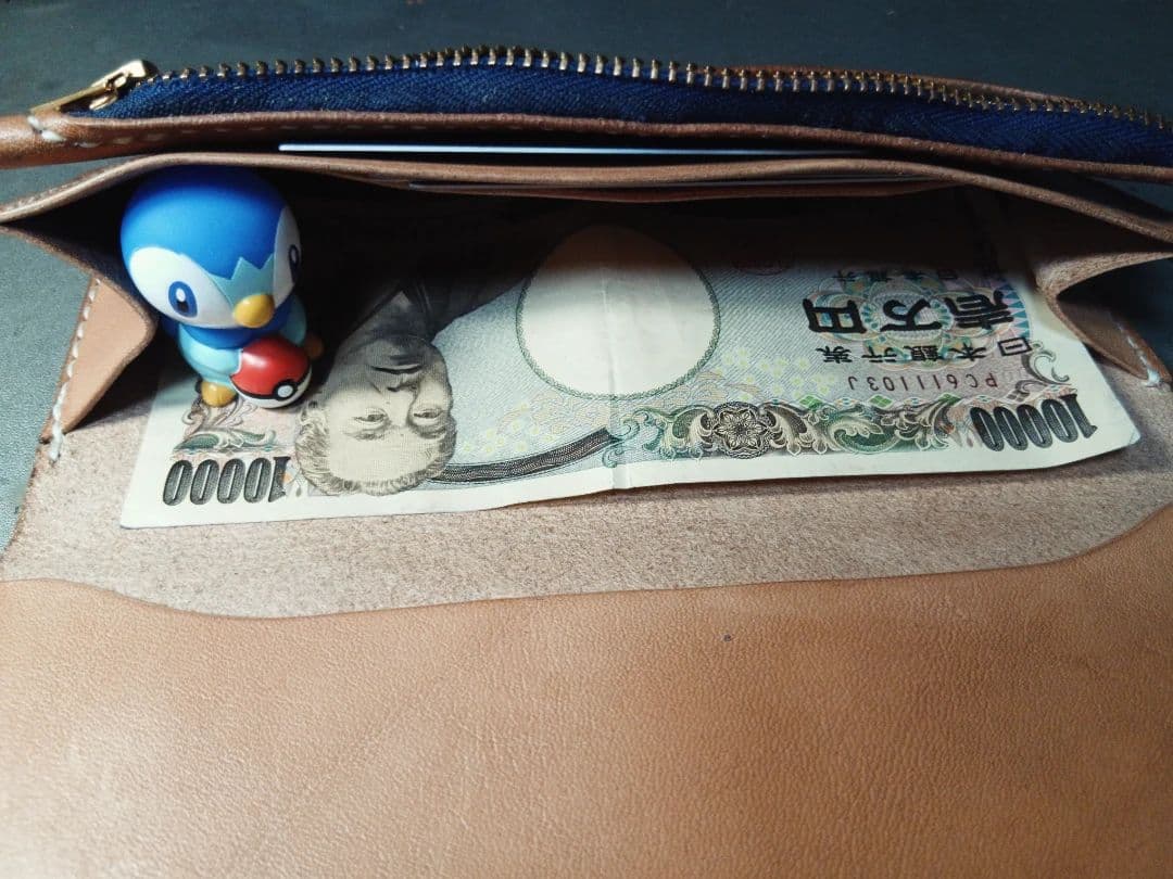 た*か様 ハーマンオーク サドルレザー ロングトラッカーウォレット 経年変化 ス