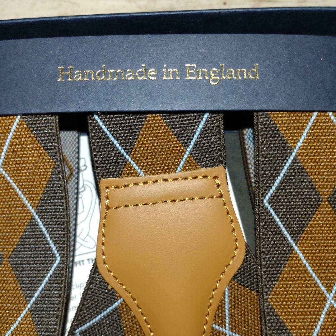 ◇新品  THURSTON 英国製 アーガイル サスペンダー