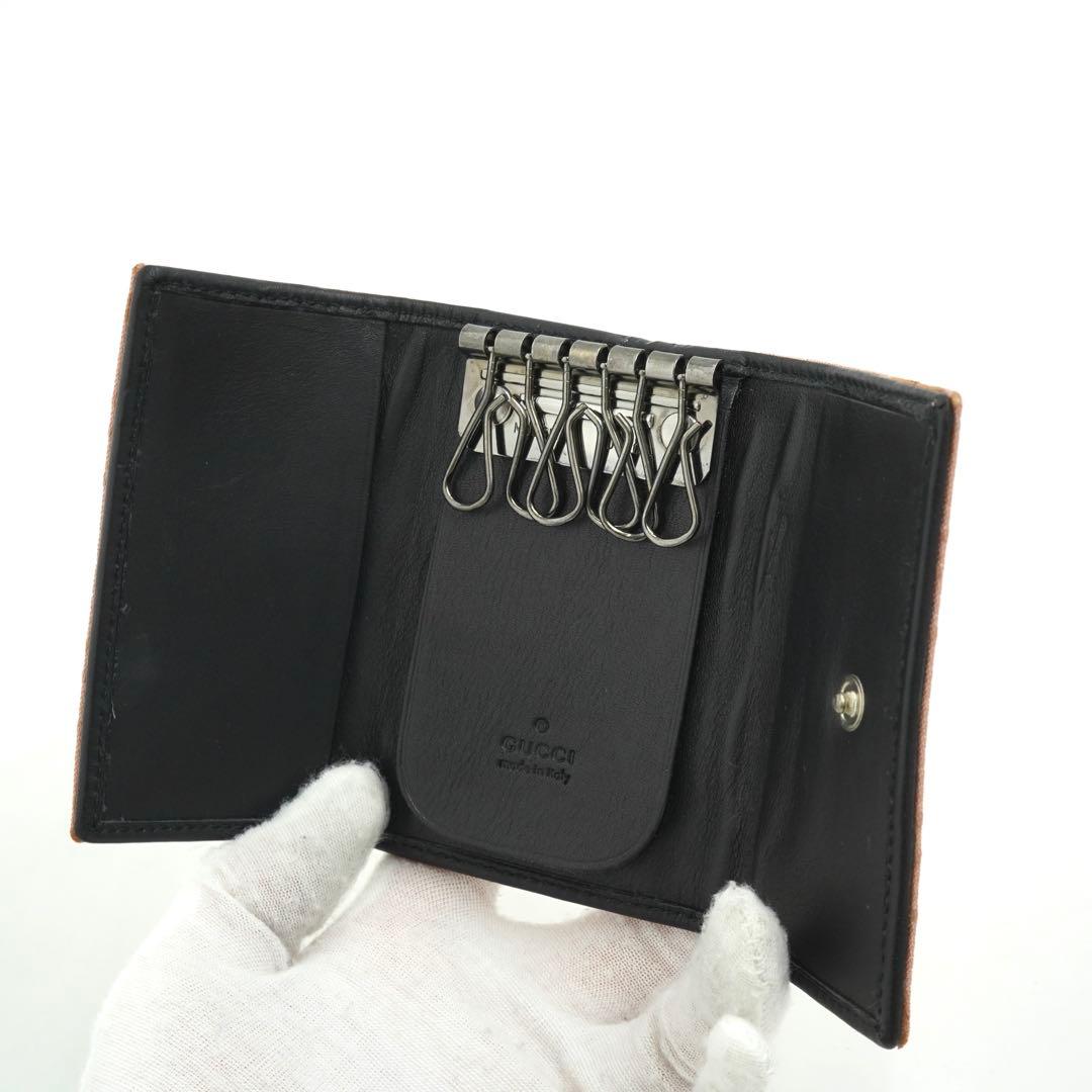 ✨未使用展示品・箱付き✨　GUCCI キーケース　GGライン キャンバス　6連